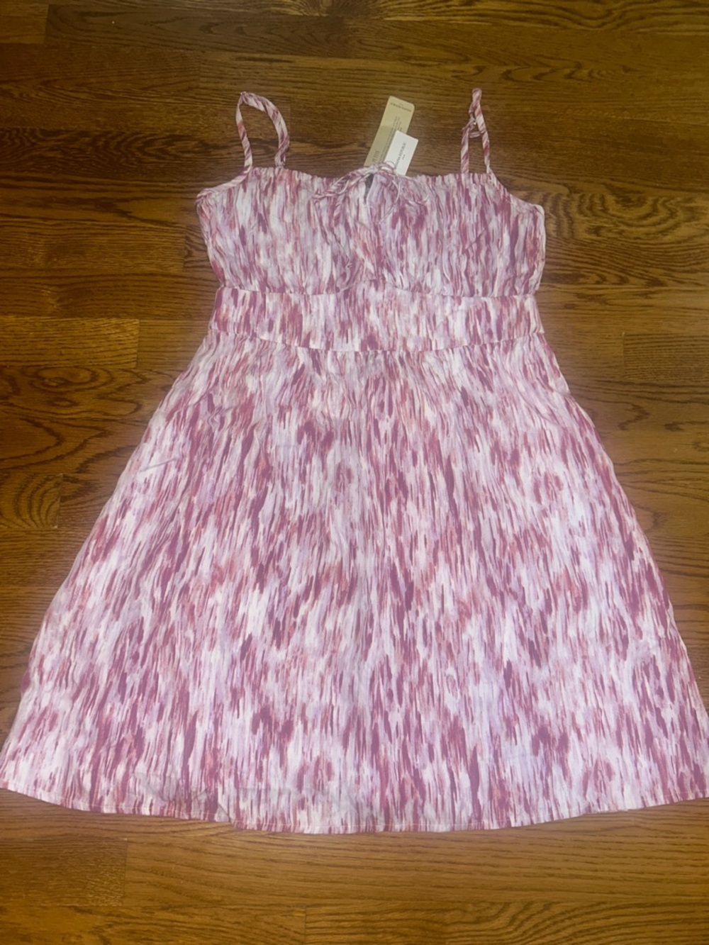 Banana Republic Pink Patterned Spaghetti-Strap Casual Dress